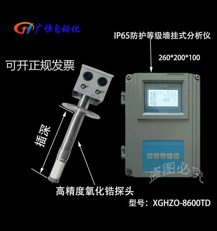 XGHZO-8600系列氧化鋯氧量分析儀 高精度氧量變送器 直插式氧探頭